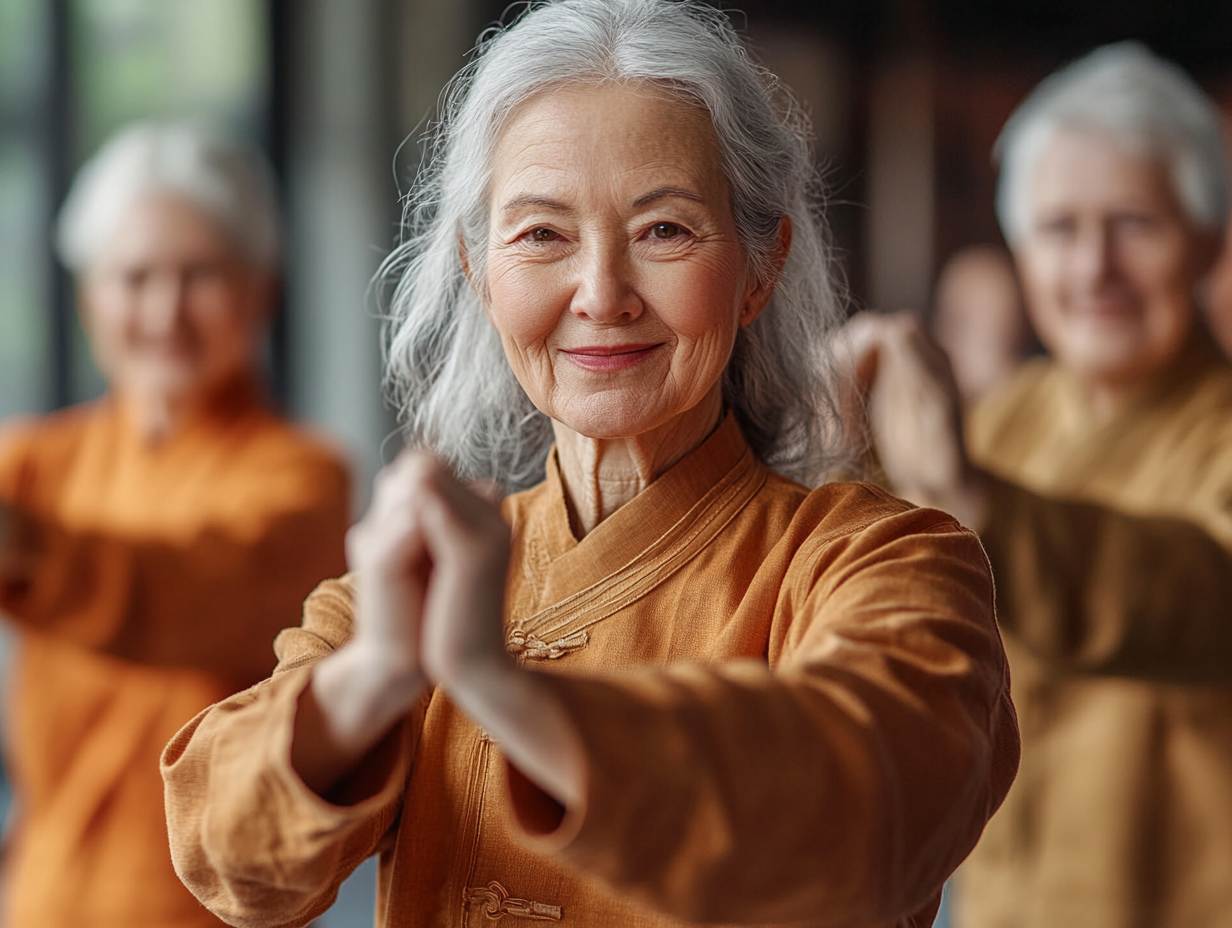 Демонстрація дихальних технік для старших людей